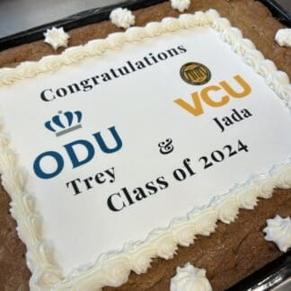 ODU VCU Graduation cookie cake
