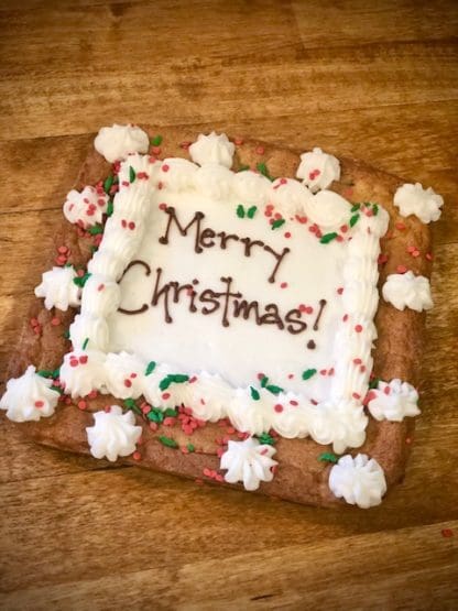 Merry Christmas cookie cake