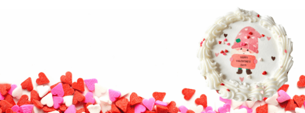 Valentine sprinkles and gnome cookie