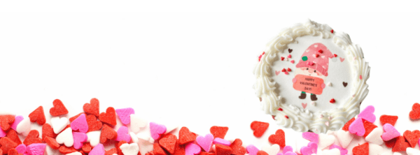 Valentine's sprinkles with gnome cookie