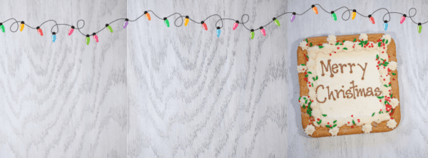 Cookie Text with Merry Christmas written on it